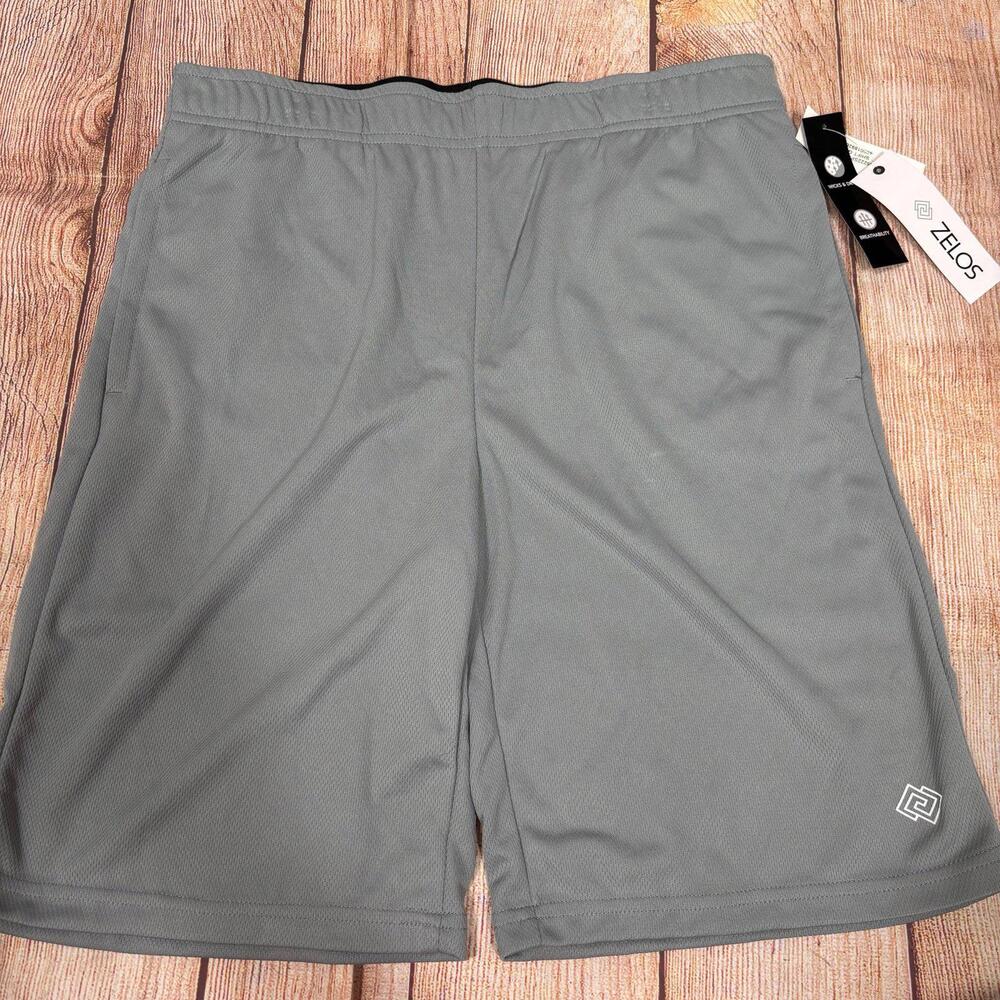 Zelos Men's Athletic Shorts Gray, Size L NWT